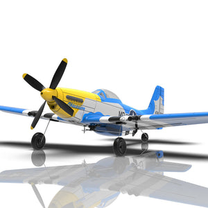 VolantexRC Mini Mustang P-51D V2 EPP 400mm Wingspan 2.4G 4CH 6-Axis Gyro One Key Aerobatics XPilot Stabilization System RC Airplane Trainer RTF for Beginner