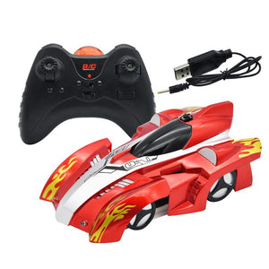 Wall climbing rc car with LED lights 360 degree stunt car