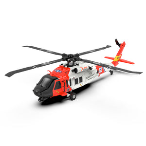 YXZNRC F09-S 2.4Ghz 6 Axis Gyro Brushless coast guard uh60 rescue helicopter with GPS & FPV