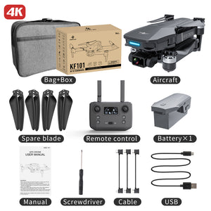 KFPLAN KF101 MAX-S GPS 3KM Repeater Digital FPV with Real 4K HD ESC Camera 3-Axis EIS Gimbal Optical Flow Positioning Brushless Foldable RC Drone Quadcopter RTF