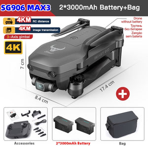 ZLL SG906 MAX3 BEAST EVO GPS 4KM Repeater Digital FPV with 4K EIS Camera 3-Axis Brushless Gimbal Vision Obstacle Avoidance RC Drone Quadcopter RTF