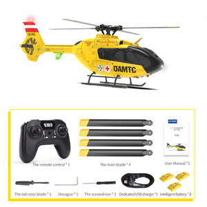 YU XIANG F06 EC135 Six-channel Flybarless Simulation Helicopter