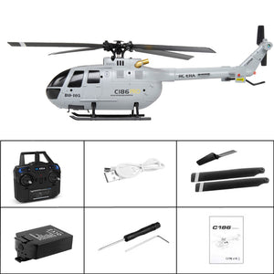 RCERA C186 RC Helicopter 2.4G 4 Propellers 6 Axis Electronic Gyroscope Stabilization RC Plane Air Pressure Height Hold