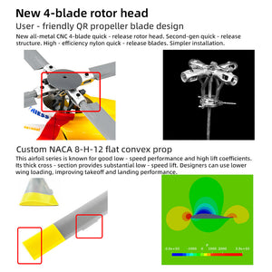 FLYWING Bell-412 Class 470 6CH Brushless Motor GPS Fixed Point Altitude Hold Scale RC Helicopter