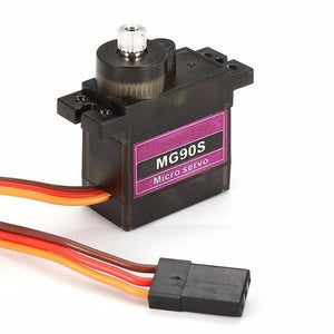 4X MG90S Metal Gear RC Micro Servo 13.4g for Mini Car / Mini Ship / Helicopter & Airplane