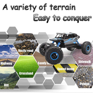 RC Cars Off-Road Remote Control Car Trucks Vehicle 2.4Ghz 4WD Powerful 1: 18 Racing Climbing Cars Radio Electric Rock Crawler Buggy Hobby Toy for Kids