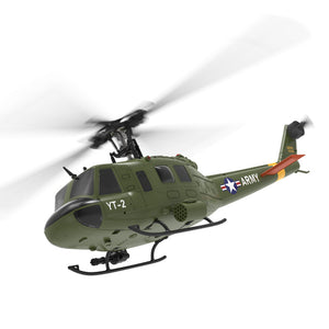 YuXiang F07 1:34 UH-1 HUEY Scale 2.4G 6CH Altitude Hold Optical Flow Positioning Dual Brushless Motor RC Helicopter