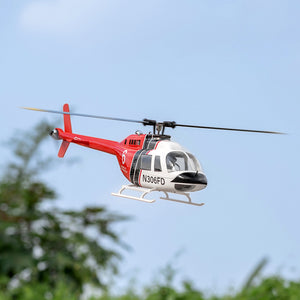 FLY WING Bell 206 V3/V4 Class 470 6CH Brushless Motor GPS Fixed Point Altitude Hold Scale RC Helicopter