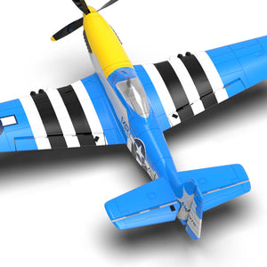 VolantexRC Mini Mustang P-51D V2 EPP 400mm Wingspan 2.4G 4CH 6-Axis Gyro One Key Aerobatics XPilot Stabilization System RC Airplane Trainer RTF for Beginner