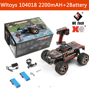 Wltoys 104016 104018 1:10 2.4G RC Car Remote Control Car 55KM/H 4WD Large Alloy Electric Crawler children Toy VS 104009