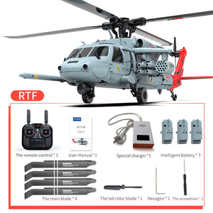 YXZNRC F09-H SH60 Black Hawk 1/47 Scale Aircraft 2.4G 8CH 6-Axis Gyro GPS 5.8G image Transmission Helicopter