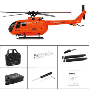 RCERA C186 RC Helicopter 2.4G 4 Propellers 6 Axis Electronic Gyroscope Stabilization RC Plane Air Pressure Height Hold