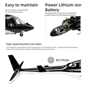 FLYWING Airwolf RC Helicopter with ACE Flight Controller, GPS Positioning, 16V Brushless Motors & 23-Min Flight Time