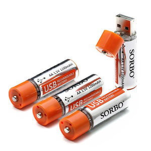 4PCS SORBO 1.5V 1200mAh USB Rechargeable for RC toy