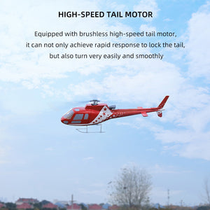 FLY WING  Squirrel AS350 6CH Brushless Scale GPS  Helicopter Three Rotor Blade  with H1 Flight controller