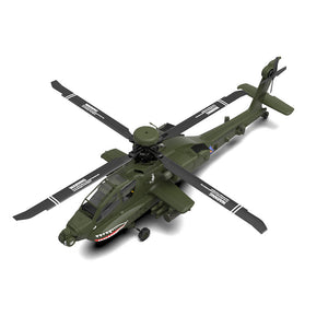 YXZNRC F11 AH-64D Apache 2.4G 6CH 6-Axis Gyro Dual Brushless Motor 1:32 Scale Flybarless RC Helicopter Compatible With Futaba S-FHSS Protocol