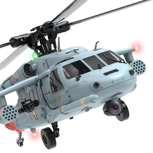 YXZNRC F09-H SH60 Black Hawk 1/47 Scale Aircraft 2.4G 8CH 6-Axis Gyro GPS 5.8G image Transmission Helicopter