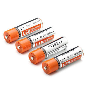 4PCS SORBO 1.5V 1200mAh USB Rechargeable for RC toy