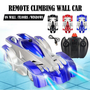Wall climbing rc car with LED lights 360 degree stunt car